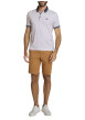 Thumbnail Polo en coton écru à motifs avec une coupe droite et un col boutonné