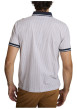 Thumbnail Polo en coton écru à motifs avec une coupe droite et un col boutonné - Image 3