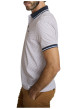 Thumbnail Polo en coton écru à motifs avec une coupe droite et un col boutonné - Image 4