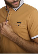 Thumbnail Polo en coton camel uni avec une coupe droite et un col boutonné - Image 5