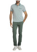 Thumbnail Polo en coton vert uni avec une coupe droite et une poche passepoilée à l'avant