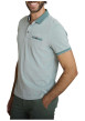 Thumbnail Polo en coton vert uni avec une coupe droite et une poche passepoilée à l'avant - Image 2