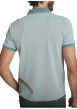 Thumbnail Polo en coton vert uni avec une coupe droite et une poche passepoilée à l'avant - Image 4