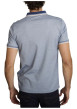 Thumbnail Polo en coton bleu clair avec une coupe droite et une poche passepoilée - Image 2