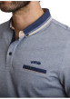 Thumbnail Polo en coton bleu clair avec une coupe droite et une poche passepoilée - Image 5