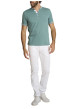 Thumbnail T-shirt vert d'eau uni avec une coupe droite et des manches courtes
