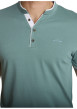 Thumbnail T-shirt vert d'eau uni avec une coupe droite et des manches courtes - Image 5