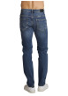 Thumbnail Pantalon chino en coton indigo uni avec une coupe ajustée et une taille basse - Image 4
