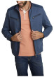 Thumbnail Blouson marine uni avec une coupe ajustée et une fermeture zippée