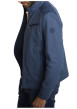 Thumbnail Blouson marine uni avec une coupe ajustée et une fermeture zippée - Image 2