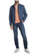 Thumbnail Blouson marine uni avec une coupe ajustée et une fermeture zippée - Image 7