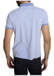 Thumbnail Polo en coton ciel uni avec une coupe ajustée et un col boutonné - Image 3