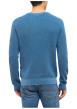Thumbnail Pull en coton bleu uni avec une coupe droite et un col rond - Image 3