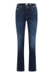 Thumbnail Jean en coton brut uni avec une coupe slim à zip et à bouton
