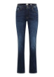 Thumbnail Jean en coton brut uni avec une coupe slim à zip et à bouton