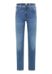 Thumbnail Jean en coton stone uni avec une coupe slim à zip et à bouton