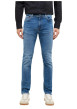 Thumbnail Jean en coton stone uni avec une coupe slim à zip et à bouton - Image 2