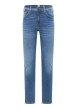 Thumbnail Jean en coton stone uni avec une coupe slim à zip et à bouton