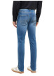 Thumbnail Jean en coton stone uni avec une coupe slim à zip et à bouton - Image 3