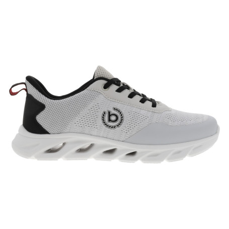 Sneakers blanches avec un talon plat et un logo...