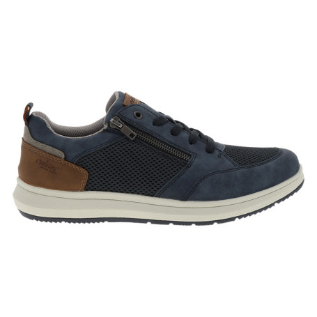 Sneakers bleu marine à talon plat avec des...