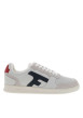 Thumbnail Tennis Hazel en cuir bleu marine à talon plat avec des lacets plats blancs