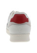 Thumbnail Tennis Hazel en cuir bleu marine à talon plat avec des lacets plats blancs - Image 6