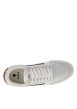 Thumbnail Tennis Hazel en cuir bleu marine à talon plat avec des lacets plats blancs - Image 4