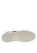 Thumbnail Tennis Hazel en cuir bleu marine à talon plat avec des lacets plats blancs - Image 5