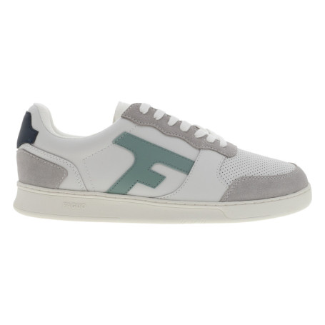 Tennis en cuir multicolores avec un talon plat...
