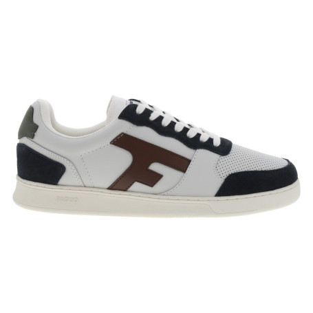 Tennis Hazel en cuir bordeaux à talon plat avec...