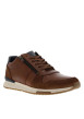 Thumbnail Baskets running en cuir tan à talon plat avec des lacets et un et zip latéral - Image 3