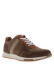 Thumbnail Baskets running en cuir taupe à talon plat avec des lacets tressés - Image 3