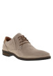 Thumbnail Derbies en cuir beiges à talon décroché bas avec des lacets ronds - Image 3