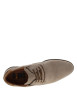 Thumbnail Derbies en cuir beiges à talon décroché bas avec des lacets ronds - Image 4
