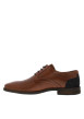 Thumbnail Derbies en cuir tan à talon décroché bas avec des lacets ronds - Image 2