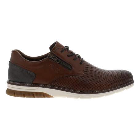 Sneakers en cuir noisette à talon plat avec des...