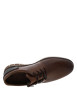 Thumbnail Sneakers en cuir noisette à talon plat avec des lacets et un zip latéral - Image 4