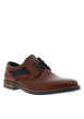 Thumbnail Derbies en cuir cognac à talon décroché bas avec des lacets ronds - Image 3
