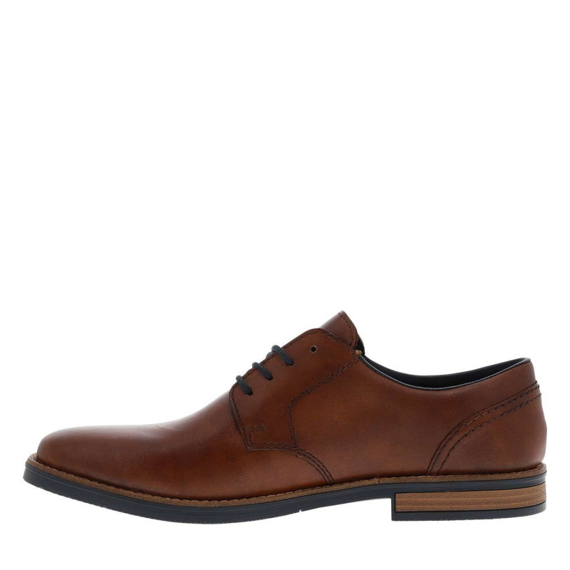 Rieker® - Derbies En Cuir Cognac à Talon Décroché Bas Avec Des Lacets Ronds - Brun Rieker® - Derbies En Cuir Cognac à Talon Décroché Bas Avec Des Lacets Ronds - Brun