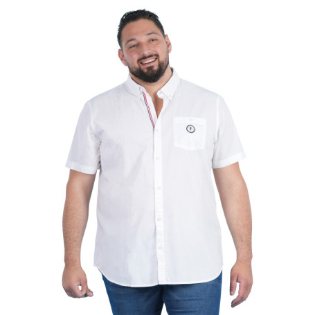 Chemise en coton biologique blanche unie...