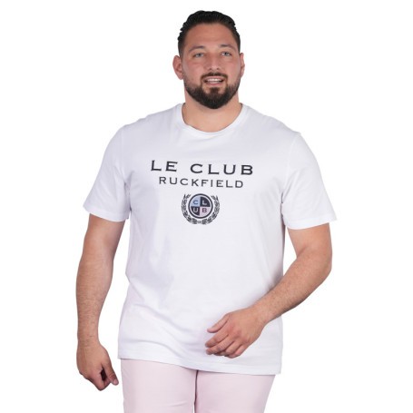 T-shirt en coton blanc uni pourvu de manches...