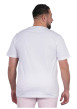 Thumbnail T-shirt en coton blanc uni pourvu de manches courtes et d'un col rond - Image 2