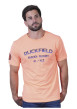 Thumbnail T-shirt orange uni pourvu d'un col rond et de manches courtes