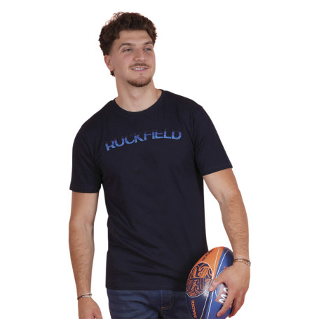 T-shirt en coton biologique marine uni pourvu...