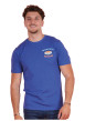 Thumbnail T-shirt en coton biologique bleu uni pourvu d'une coupe droite