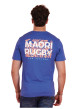 Thumbnail T-shirt en coton biologique bleu uni pourvu d'une coupe droite - Image 2