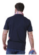 Thumbnail Polo en coton biologique marine à motifs pourvu d'un col boutonné - Image 2