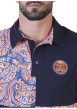 Thumbnail Polo en coton biologique marine à motifs pourvu d'un col boutonné - Image 3