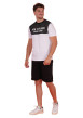 Thumbnail T-shirt en coton blanc uni pourvu d'un col rond et d'une coupe droite - Image 3
